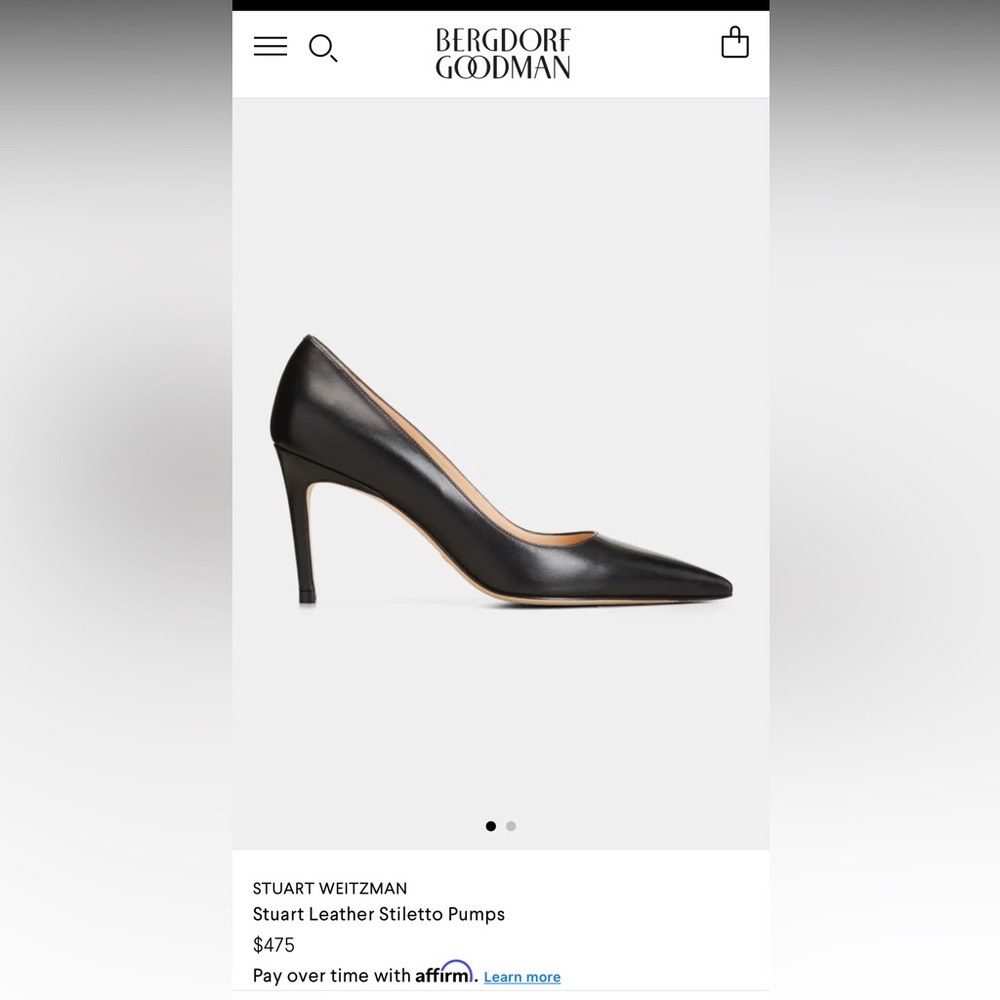 New Stuart Weitzman Leather Stiletto Pumps - Picture 10 of 10